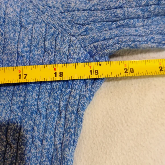 Kim Rogers Light Blue Textured Crew Neck Sweater - Picture 5 of 6